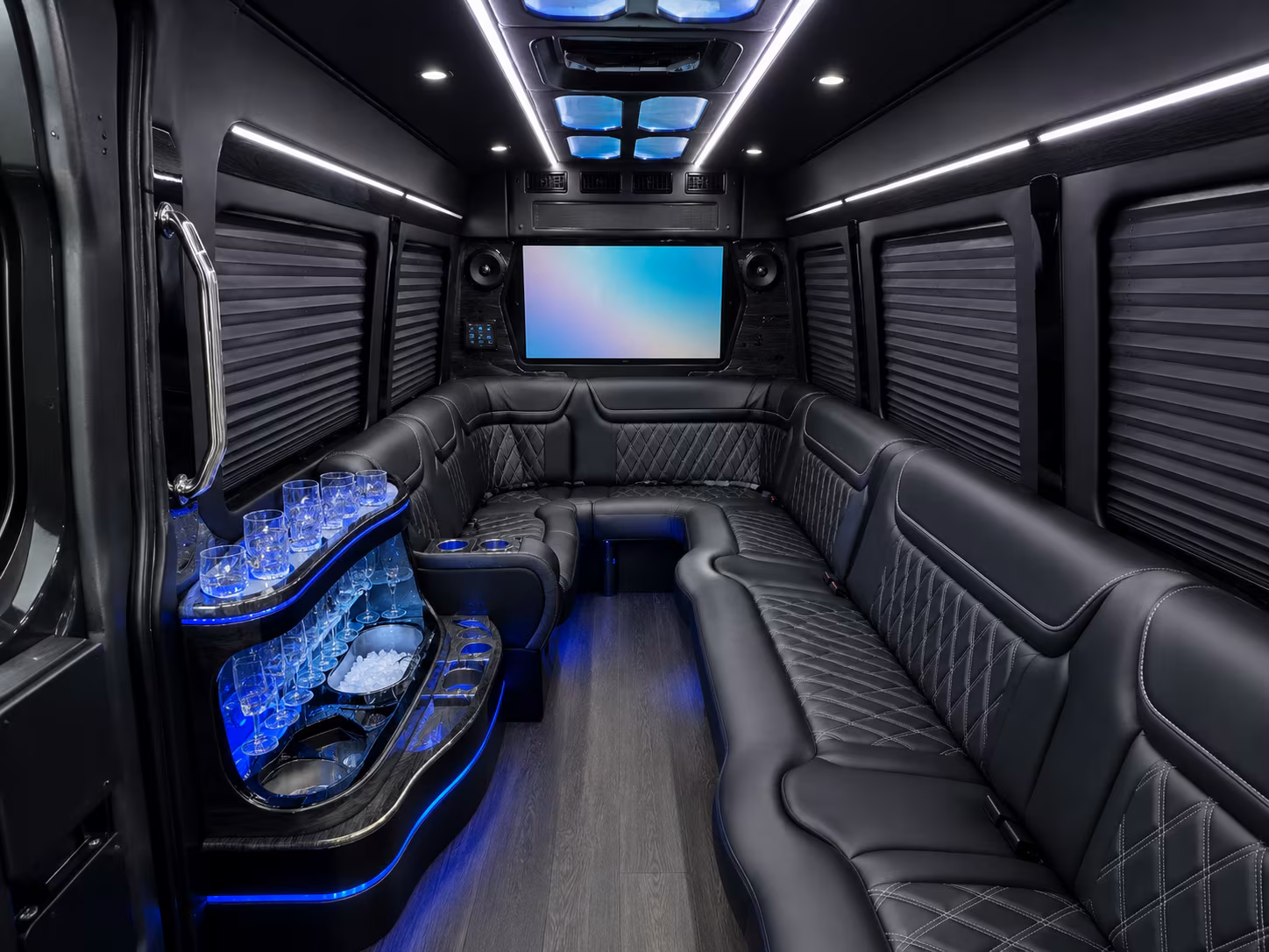 anaheim 50 passenger party bus interior